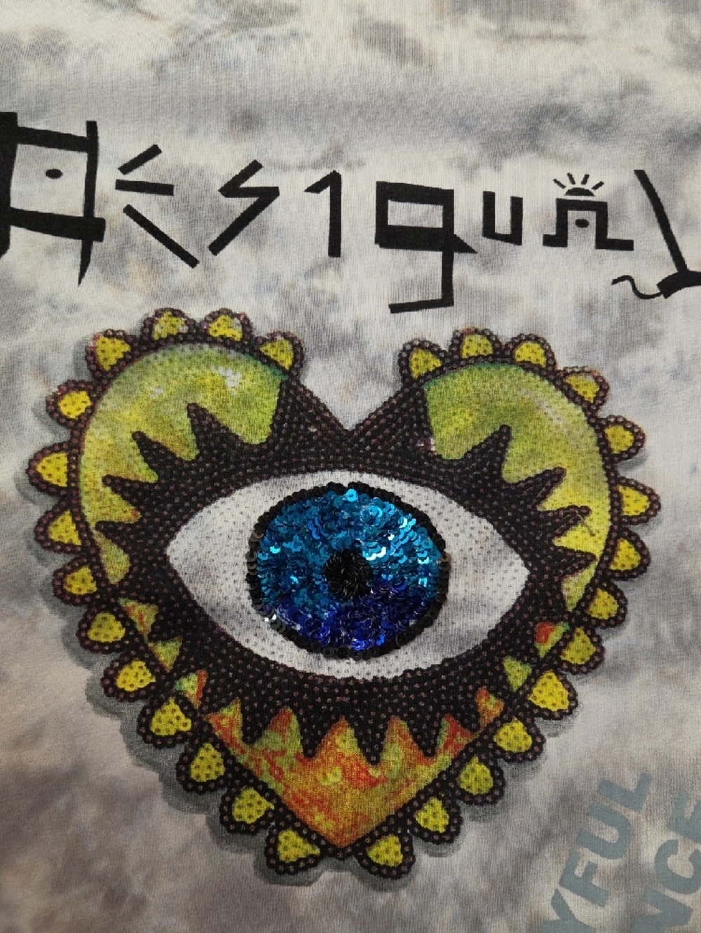 Desigual Tye Dye Eye T Shirt - Picture 4 of 5